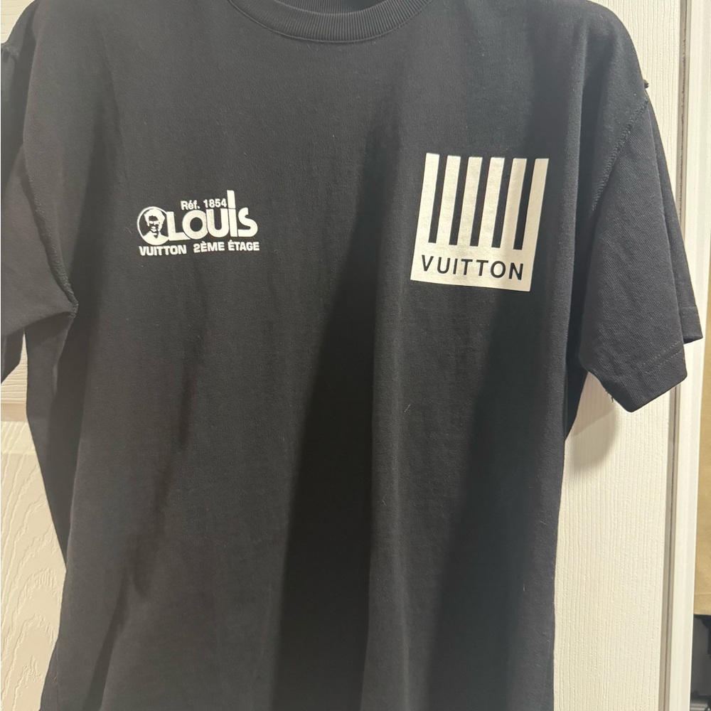 Pre-owned Louis Vuitton Black Graphic Tee